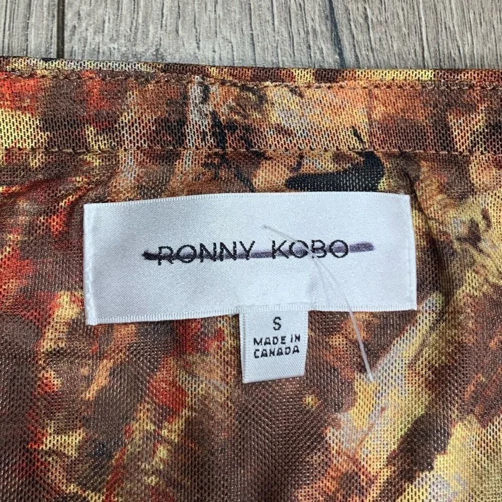 RONNY KOBO X Free People Madrid Skirt -‎ Brown Tie Dye Size Small NWOT